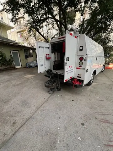 Magnet Plumbing service vehicle on-site for Slab Leak Repair in University of California-Davis